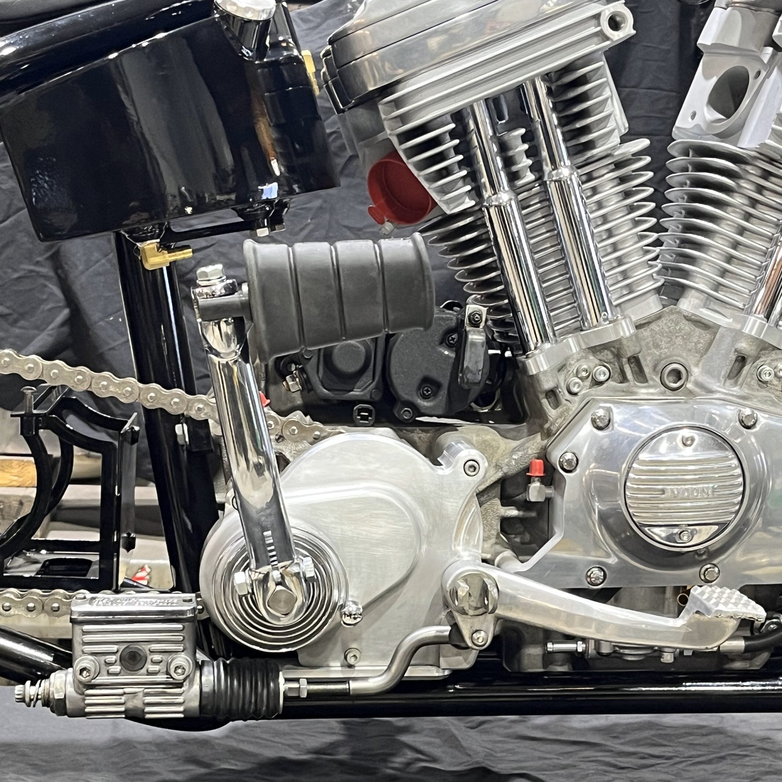 MCS Polished Aluminum Kicker Start Kit For Harley-Davidson Big Twin 4-Speed - Right Side