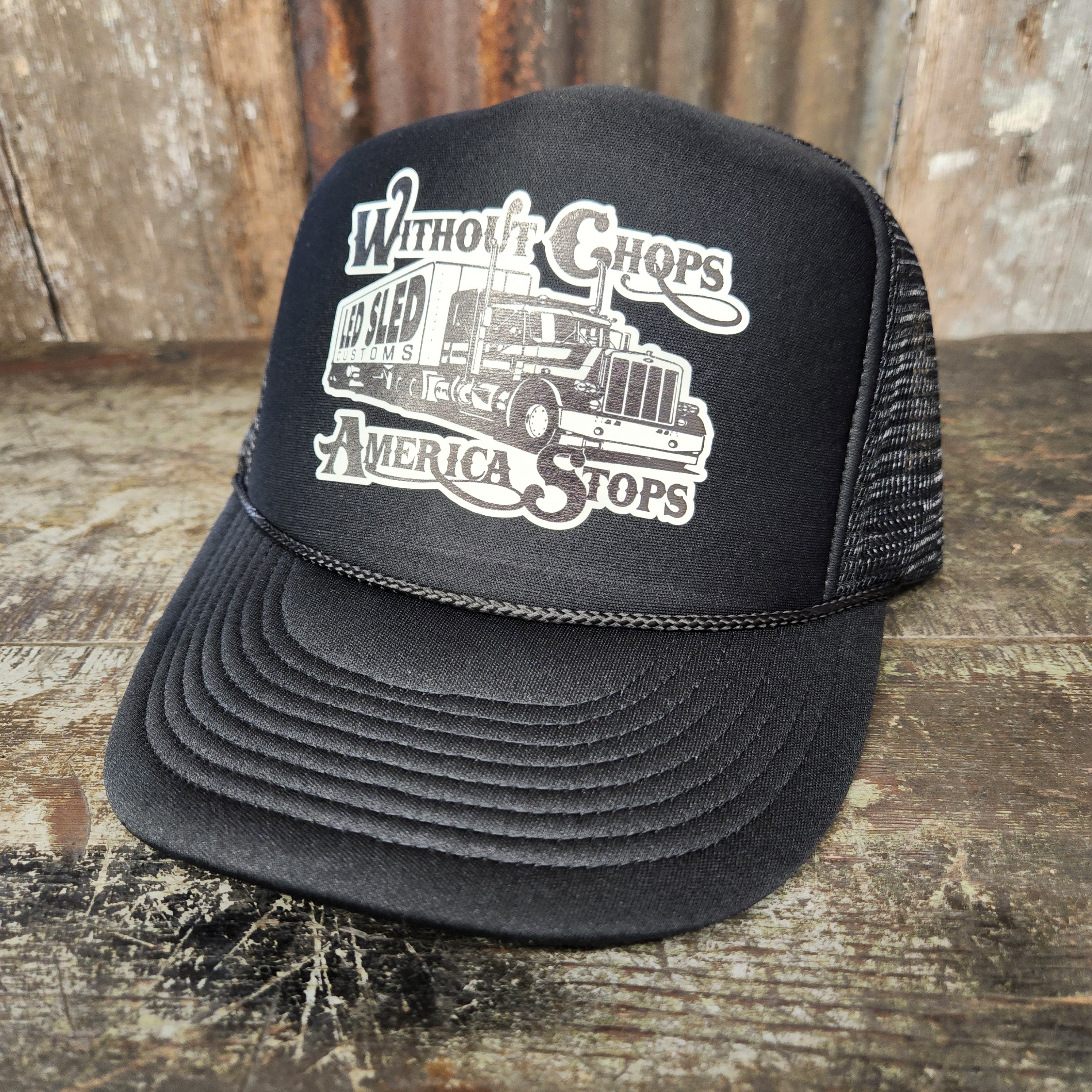 Without Chops America Stops Trucker Hat