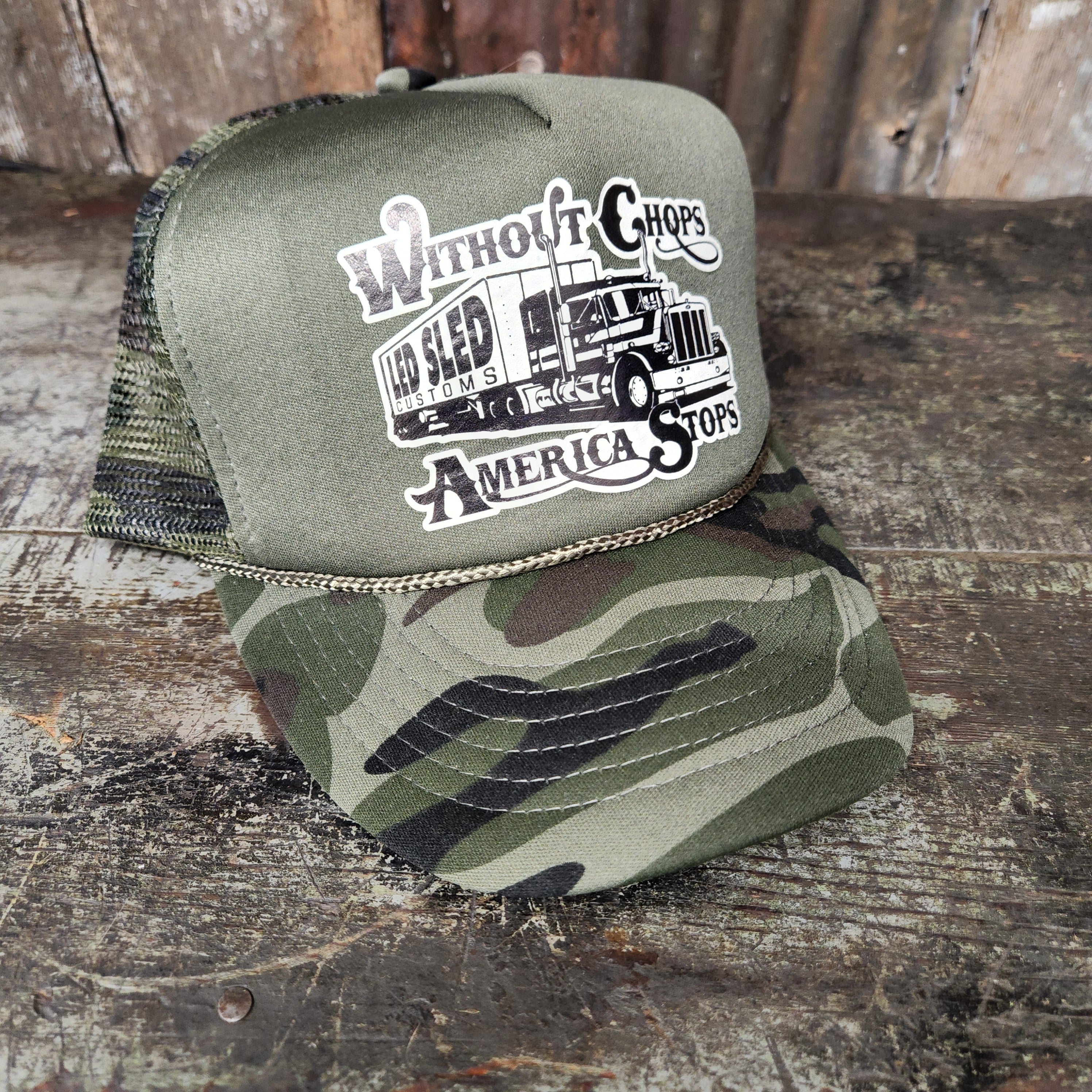 Without Chops America Stops Trucker Hat