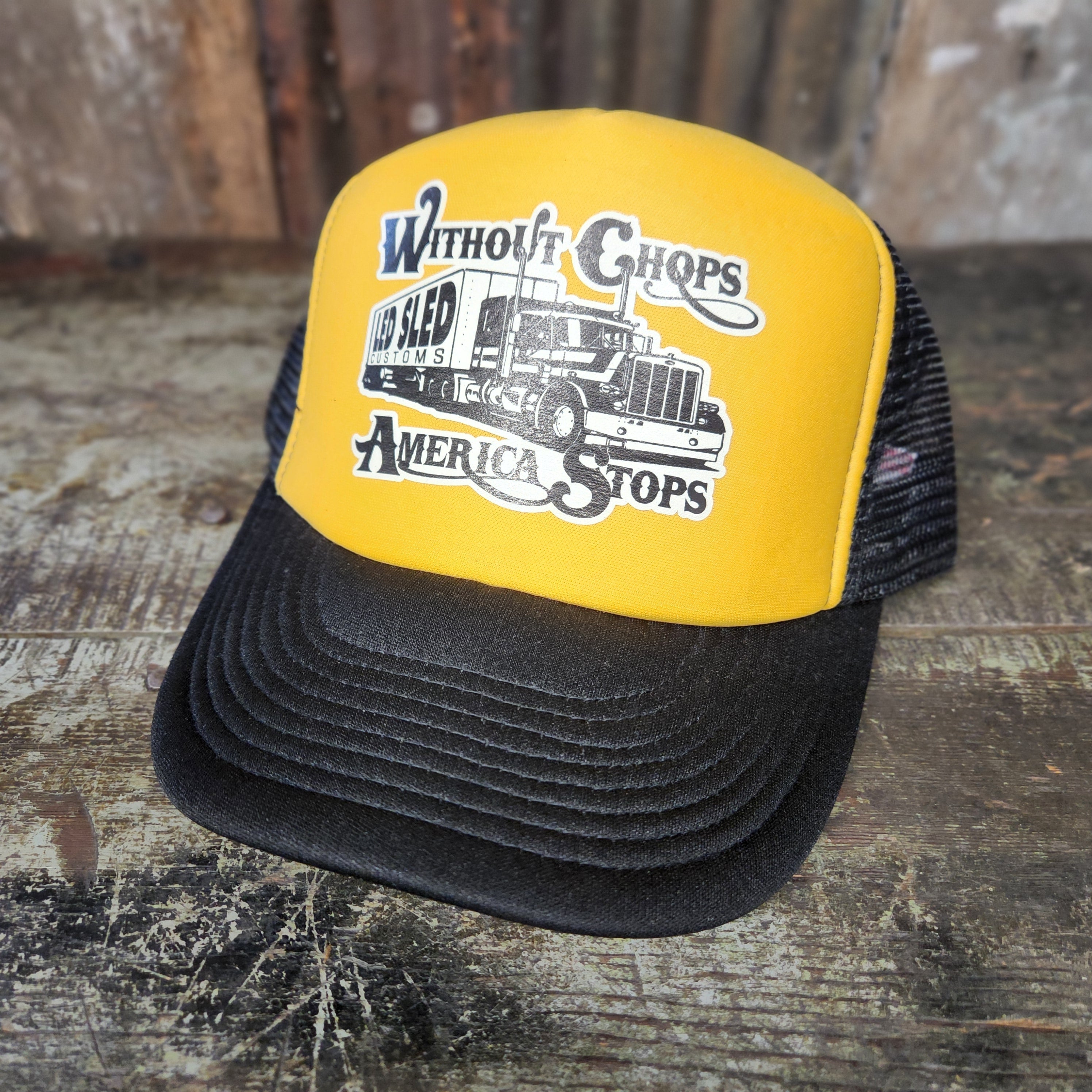Without Chops America Stops Trucker Hat