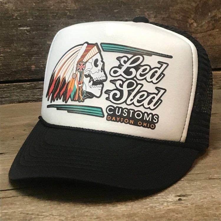 White Indian Head Trucker Hat