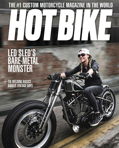 Jenn's bike in Hot Bike Magazine