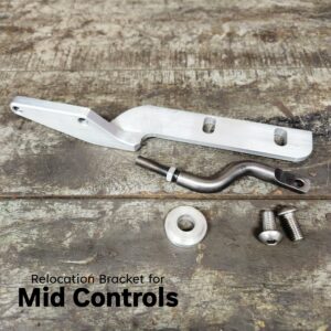 Master cylinder relocation bracket for mid controls